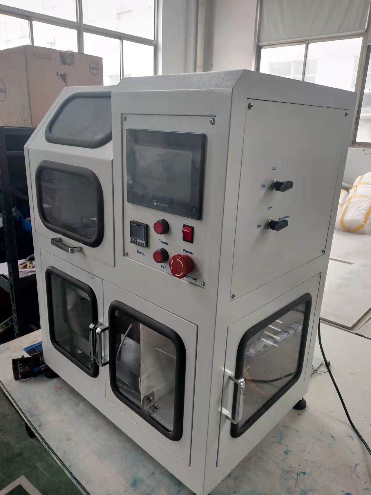 ISO 9150 percikan kecil pengujian dampak drop logam cair EN 348 Apparatus Resistensi Kebakaran