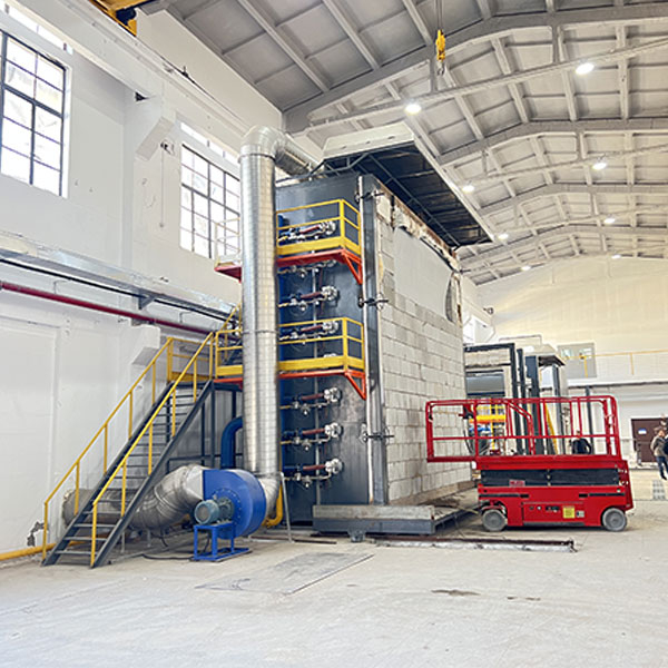 EN 1363-1 Efisien Vertical Fire Resistance Test Furnace Tungku Terpadu 